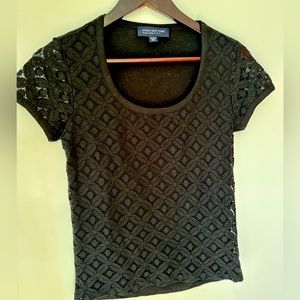 Jones of New York Signature  lace t shirt Petite/Petite